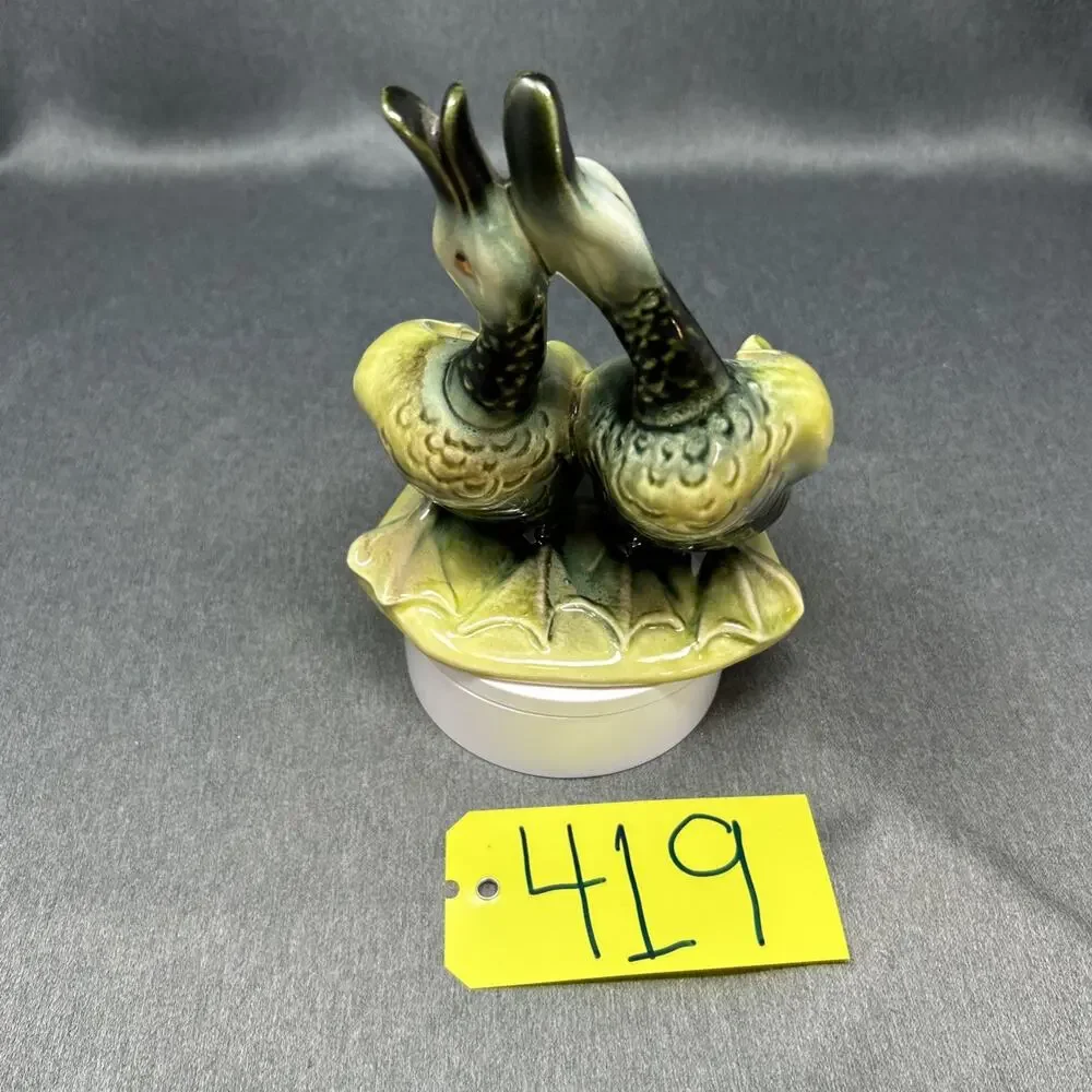 Vintage Hull Pottery Double Duck Planter Mid Century Ceramic Planter Decor READ